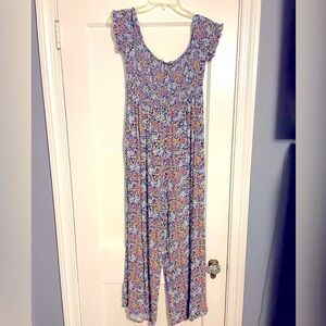 Rewind Floral Print Women’s Jumpsuit Size Large